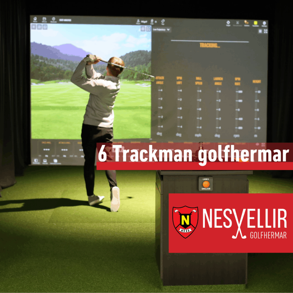 Trackman-golfhermir á Nesvöllum, úr kynningarefni Nesklúbbsins. Ljósmynd: Nesklúbburinn